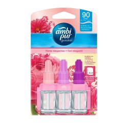Ambi Pur 3Volution Flores Elegantes - Recambio Para Ambientador Eléctrico - 21 ml