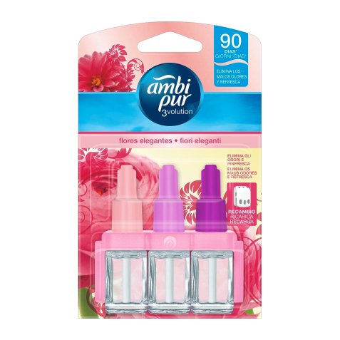 Ambi Pur 3Volution Flores Elegantes - Recambio Para Ambientador Eléctrico - 21 ml