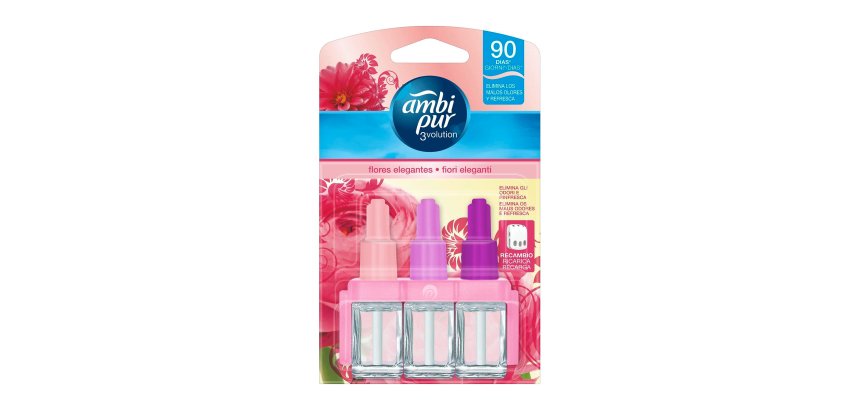 Ambi Pur 3Volution Flores Elegantes - Recambio Para Ambientador Eléctrico - 21 ml