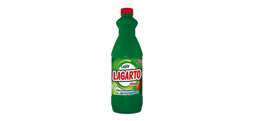 Lejía con detergente Lagarto pino - botella 1,5L 