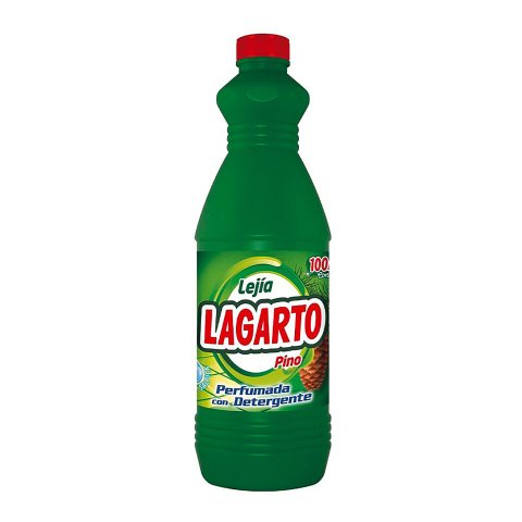 Lejía con detergente Lagarto pino - botella 1,5L