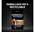 Pile Alcaline AAA - LR03 Duracell Optimum - Blister de 4