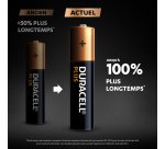 Pile Alcaline AA LR03 Duracell Plus - Blister de 4