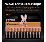 Pile Alcaline AA LR06 Duracell Plus - Blister de 12