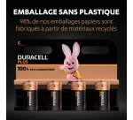 Pile C - LR14 Duracell Plus 1,5V - Blister de 4 piles
