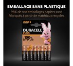 Pile Alcaline AAA LR3 Duracell Plus - Blister de 8