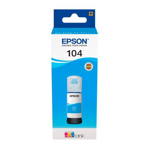 Epson 104 Ecotank (C13T00P240) cartucho original cian (6000 páginas)