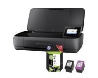 HP OJ 250 Portable Inkjet Printer Wifi Color OfficeJet + Consumables Pack