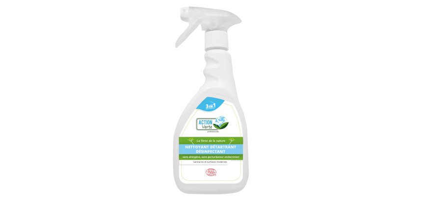 Détartrant désinfectant sanitaires Action Verte professionnels - Spray de 500 ml