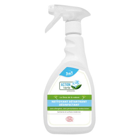 Détartrant désinfectant sanitaires Action Verte professionnels - Spray de 500 ml