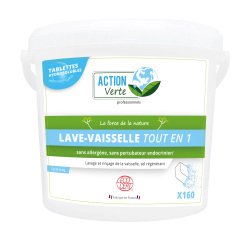 Tablettes lave-vaisselle Action Verte professionnels - 160 doses