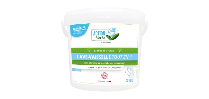 Tablettes lave-vaisselle Action Verte professionnels - 160 doses