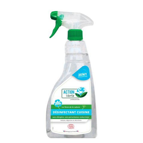 Nettoyant dégraissant désinfectant cuisine Action Verte professionnels - Spray 750 ml