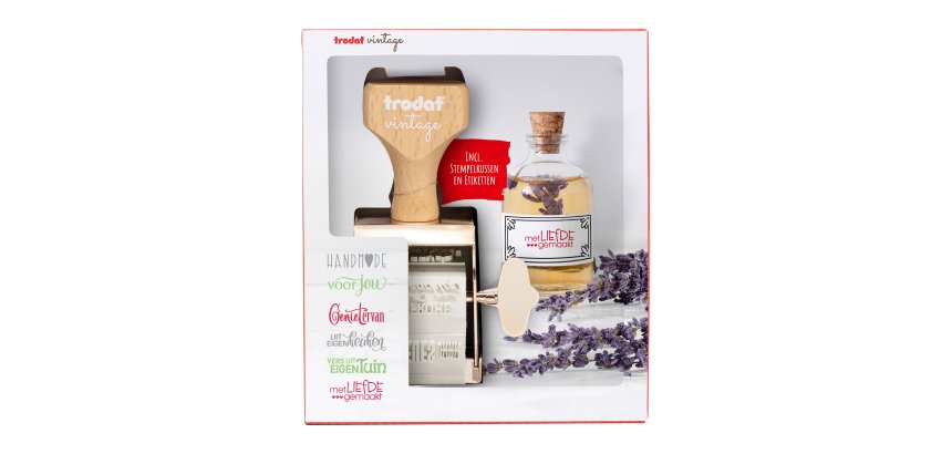 Vintage stamp set - home-made (Dutch)