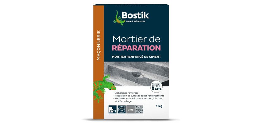 Mortier réparation - gris - 1 Kg