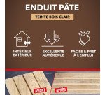 Sintobois rebouche bois trous et fissures 500g bois clair