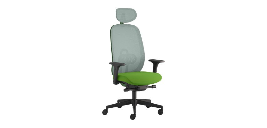 Sedia operativa Olive con poggiatesta colorata