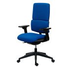 Office chair IMAX non-flammable fabric backrest, with or without armrests, self-regulating synchronous mechanism, black base