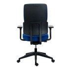 Office chair IMAX non-flammable fabric backrest, with or without armrests, self-regulating synchronous mechanism, black base