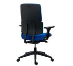 Office chair IMAX non-flammable fabric backrest, with or without armrests, self-regulating synchronous mechanism, black base