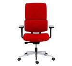 Chaise de bureau Wi-Max tissu - mécanisme synchrone - pieds alu - avec accoudoirs