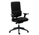 Chaise de bureau Wi-Max dossier tissu- avec accoudoirs 3D- Mécanisme Synchrone - Pied nylon noir