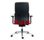 Chaise de bureau Wi-Max tissu - mécanisme synchrone - pieds alu - avec accoudoirs