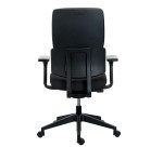 Chaise de bureau Wi-Max dossier tissu- avec accoudoirs 3D- Mécanisme Synchrone - Pied nylon noir