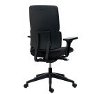 Chaise de bureau Wi-Max dossier tissu- avec accoudoirs 3D- Mécanisme Synchrone - Pied nylon noir