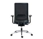 Chaise de bureau IMAX dossier maille - avec ou sans accoudoirs - Mécanisme Synchrone + réglage profondeur d'assise - Pieds aluminium