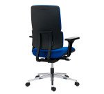 Chaise de bureau Wi-Max tissu - mécanisme synchrone - pieds alu - avec accoudoirs