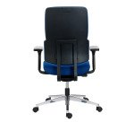 Chaise de bureau Wi-Max tissu - mécanisme synchrone - pieds alu - avec accoudoirs