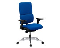IMAX office chair fabric - with or without armrests - Lumbar support - Auto-regulated synchronous mechanism - Aluminum base