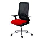 Chaise de bureau IMAX dossier maille, tissu non feu, avec ou sans accoudoirs, mécanisme synchrone, pieds aluminium