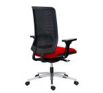 Chaise de bureau IMAX dossier maille, tissu non feu, avec ou sans accoudoirs, mécanisme synchrone, pieds aluminium
