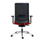 Chaise de bureau IMAX dossier maille, tissu non feu, avec ou sans accoudoirs, mécanisme synchrone, pieds aluminium