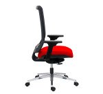 Chaise de bureau IMAX dossier maille, tissu non feu, avec ou sans accoudoirs, mécanisme synchrone, pieds aluminium