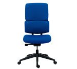 Office chair IMAX non-flammable fabric backrest, with or without armrests, self-regulating synchronous mechanism, black base