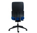 Office chair IMAX non-flammable fabric backrest, with or without armrests, self-regulating synchronous mechanism, black base
