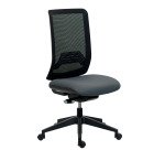 Chaise de bureau Wi-Max dossier maille - sans accoudoirs - Mécanisme Synchrone - Pied nylon noir