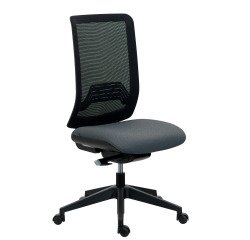 Chaise de bureau Wi-Max dossier maille - sans accoudoirs - Mécanisme Synchrone - Pied nylon noir