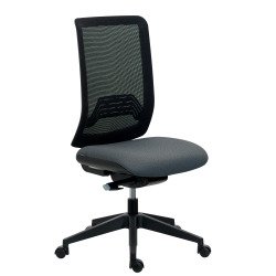 Chaise de bureau Wi-Max dossier maille - sans accoudoirs - Mécanisme Synchrone - Pied nylon noir