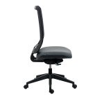 Chaise de bureau Wi-Max dossier maille - sans accoudoirs - Mécanisme Synchrone - Pied nylon noir