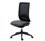 Chaise de bureau Wi-Max dossier maille - sans accoudoirs - Mécanisme Synchrone - Pied nylon noir
