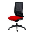 Chaise de bureau IMAX dossier maille - avec ou sans accoudoirs - Mécanisme Synchrone + réglage profondeur d'assise - Pied noir