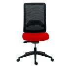 Chaise de bureau IMAX dossier maille - avec ou sans accoudoirs - Mécanisme Synchrone + réglage profondeur d'assise - Pied noir