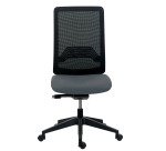 Chaise de bureau Wi-Max dossier maille - sans accoudoirs - Mécanisme Synchrone - Pied nylon noir