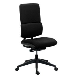 Office chair IMAX fabric backrest - without armrests - Synchronous Mechanism - Black nylon base