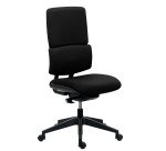 Chaise de bureau Wi-Max dossier tissu- sans accoudoirs - Mécanisme Synchrone - Pied nylon noir