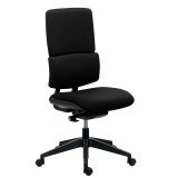 Chaise de bureau Wi-Max dossier tissu- sans accoudoirs - Mécanisme Synchrone - Pied nylon noir